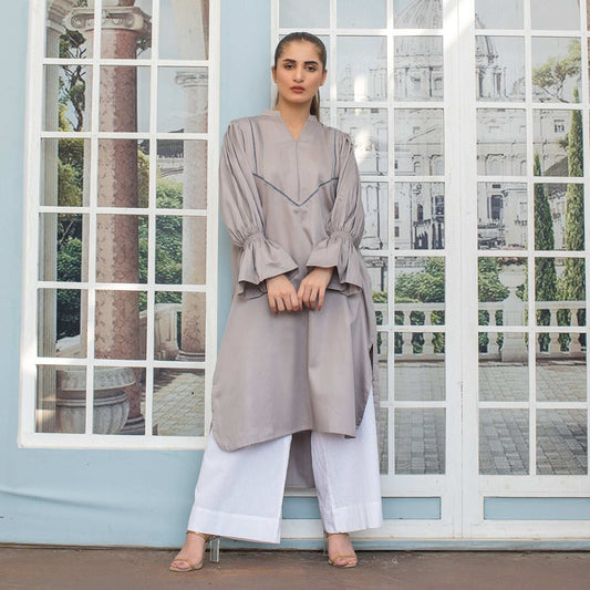 1 Piece Cotton Embellished Satin Kurta