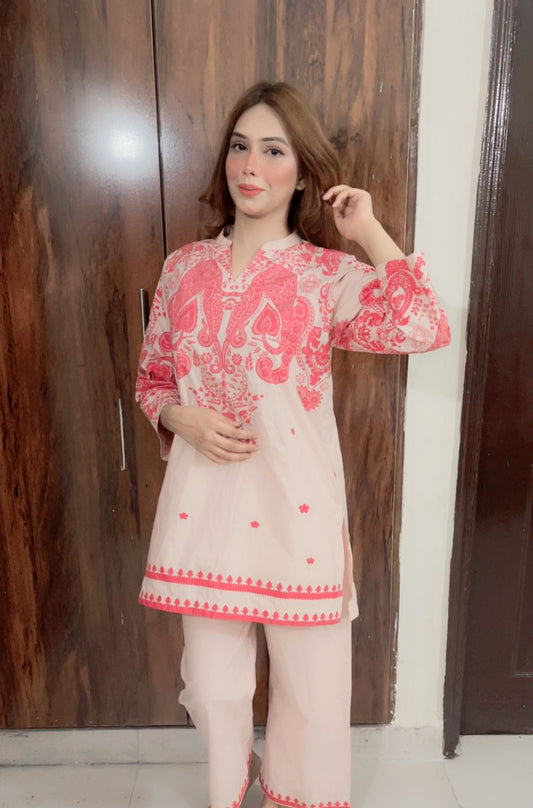 2 Piece Cotton Printed Co- Ord Set
