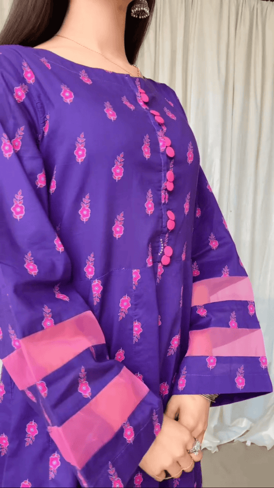 2 Piece Cotton Printed Dress