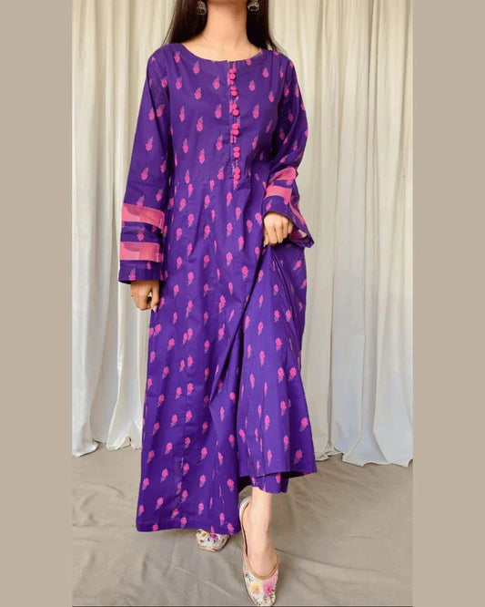 2 Piece Cotton Printed Dress
