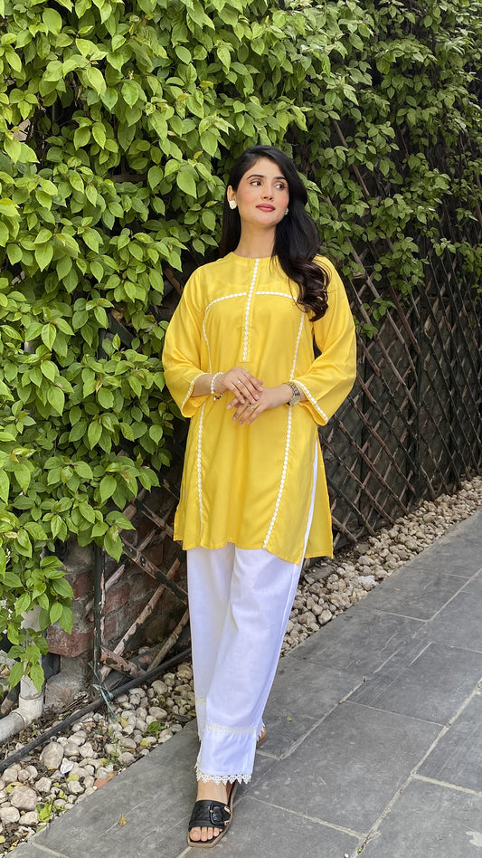 Premium Cotton Embellished Kurta 1 Piece