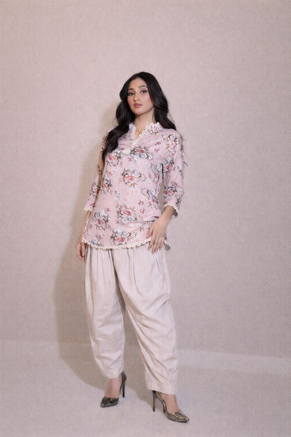 Printed Co-ord Set With Ballon Shalwar