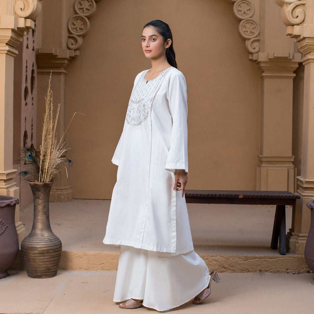 1 Piece Cotton Sequence Embroidered Kurta