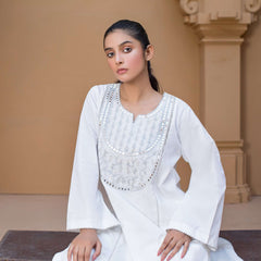 1 Piece Cotton Sequence Embroidered Kurta