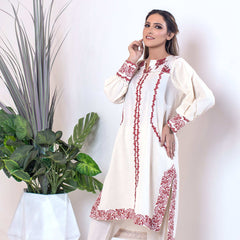 1 Piece Cotton Embroidered Co- Ord Set
