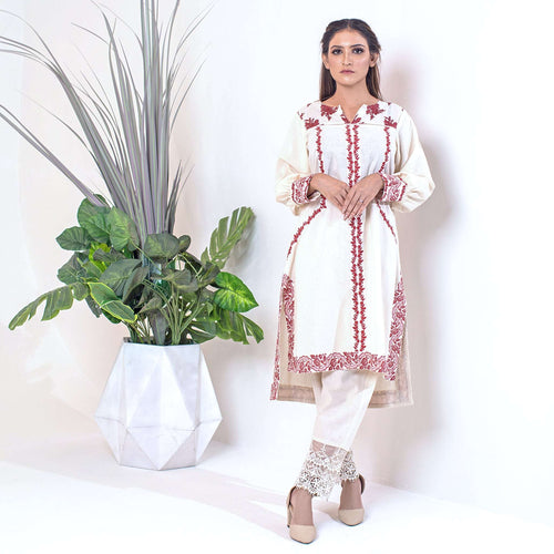 1 Piece Cotton Embroidered Co- Ord Set