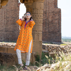 1 Piece Printed  Cotton Stitched Kurta