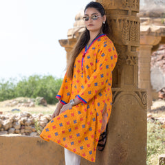 1 Piece Printed  Cotton Stitched Kurta