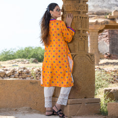 1 Piece Printed  Cotton Stitched Kurta