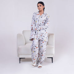 2 Piece PJ Suit- Cotton Glow in Dark ( Shirt + Trouser)