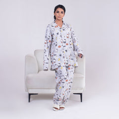 2 Piece PJ Suit- Cotton Glow in Dark ( Shirt + Trouser)