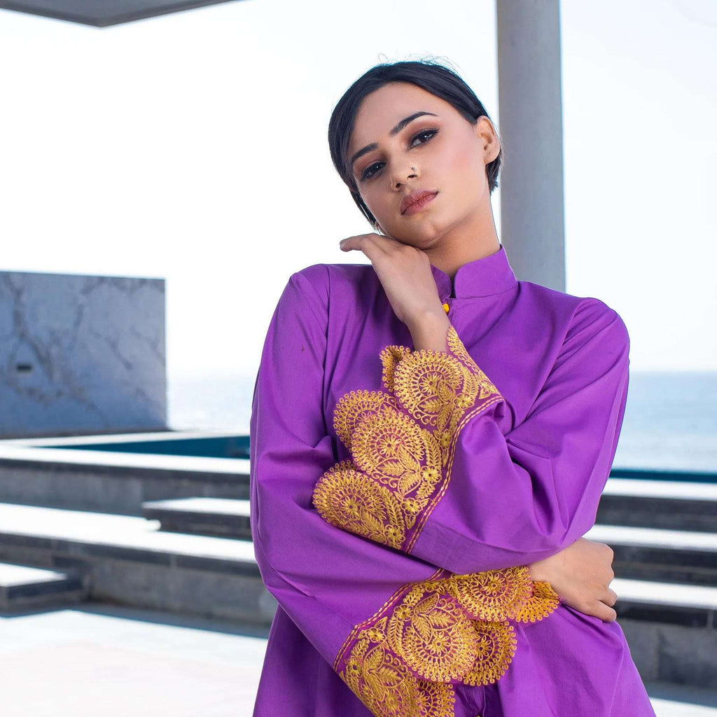 2 Piece Cotton Embroidered Co-Ord Set
