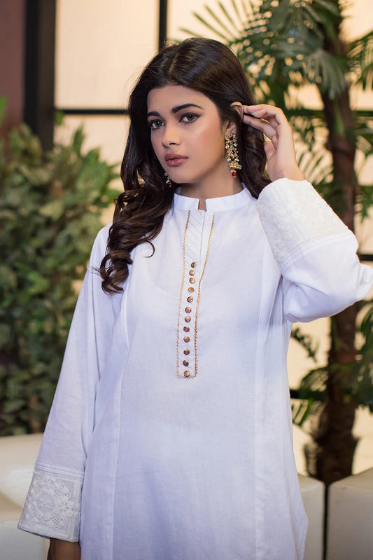 1 Piece Cotton Embroidered Kurta