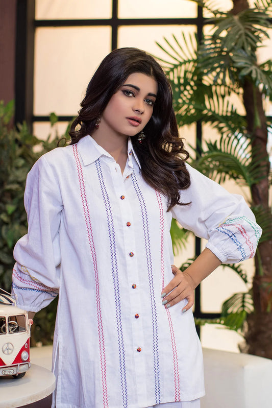 1 Piece Embroidered Cotton Shirt