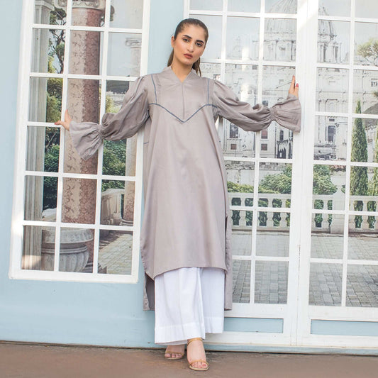 1 Piece Cotton Embellished Satin Kurta