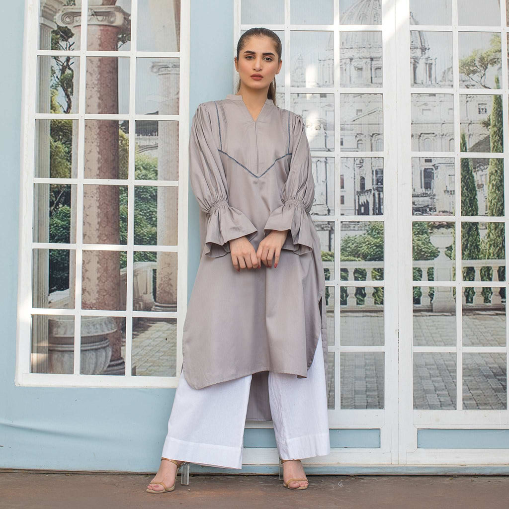 1 Piece Cotton Embellished Satin Kurta