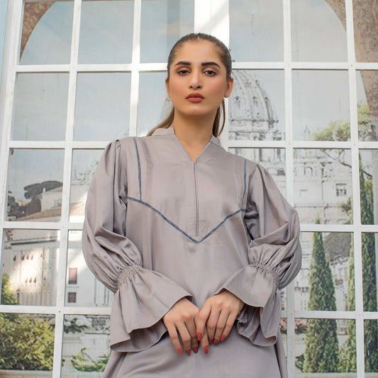 1 Piece Cotton Embellished Satin Kurta
