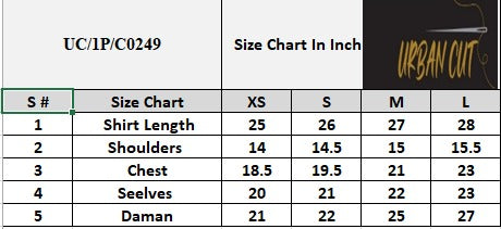 Product Size Chart