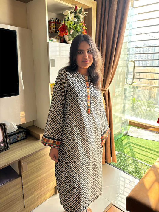 2 Piece Cotton Printed Suit