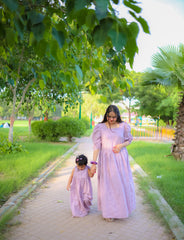 Mommy and Me Seer Sucker Cotton Matching Dress Set
