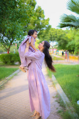 Mommy and Me Seer Sucker Cotton Matching Dress Set
