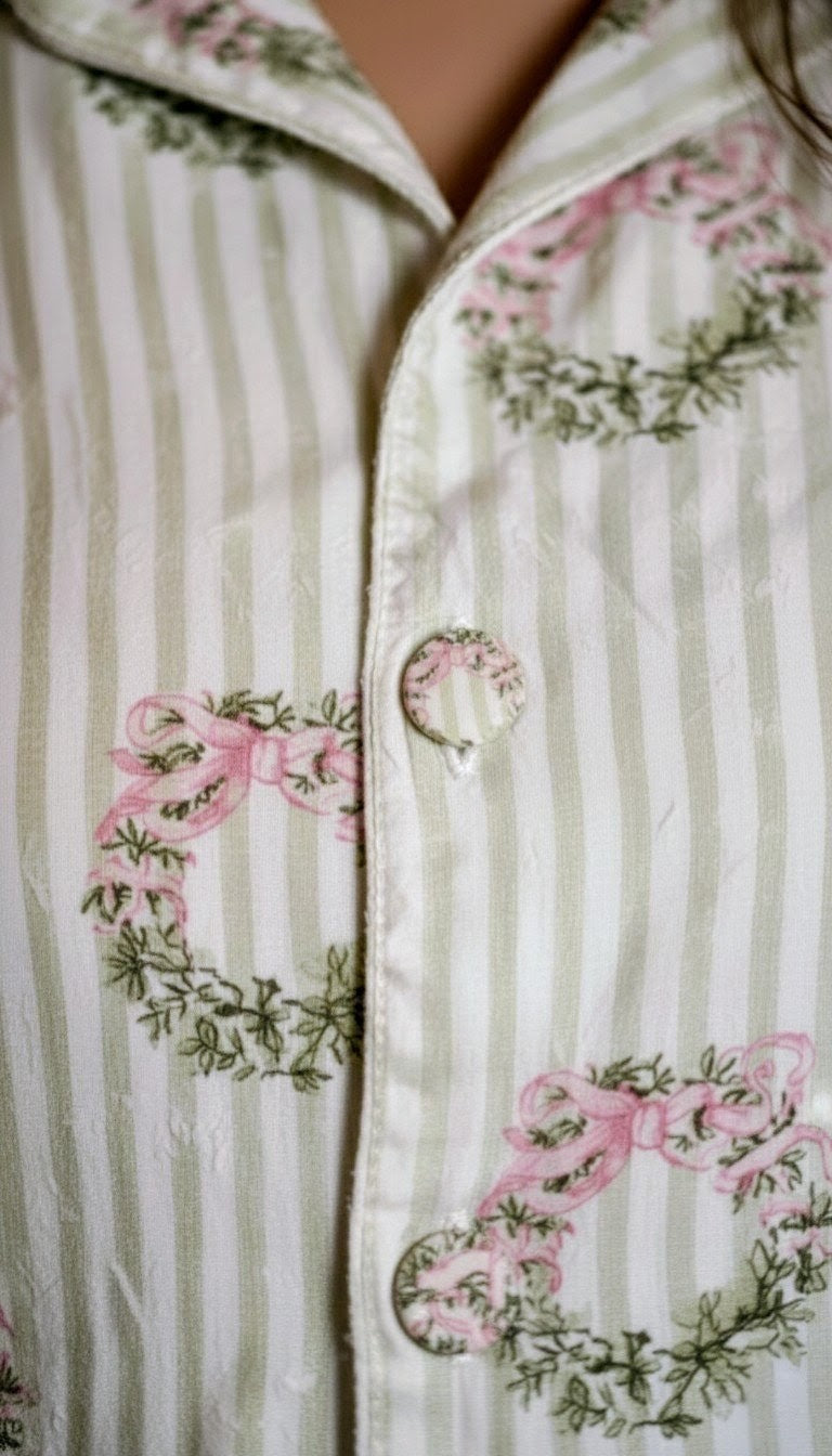 Women Pajama Suit – Floral Bow Print