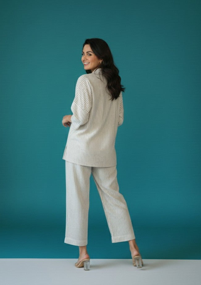 Women's Striped Cotton Co-Ord Set | Casual 2-Piece Outfit