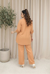 Solid Cotton Co-Ord Set - Garment Dyed