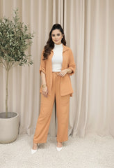 Solid Cotton Co-Ord Set - Garment Dyed