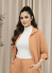 Solid Cotton Co-Ord Set - Garment Dyed