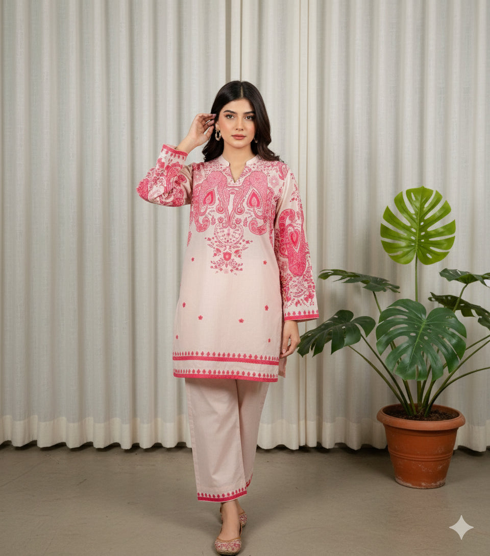 2 Piece Cotton Printed Co- Ord Set
