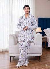 2 Piece PJ Suit- Cotton Glow in Dark ( Shirt + Trouser)