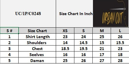 Product Size Chart