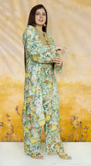 2 Piece Embroidred Cotton/Viscose  Printed  Suit