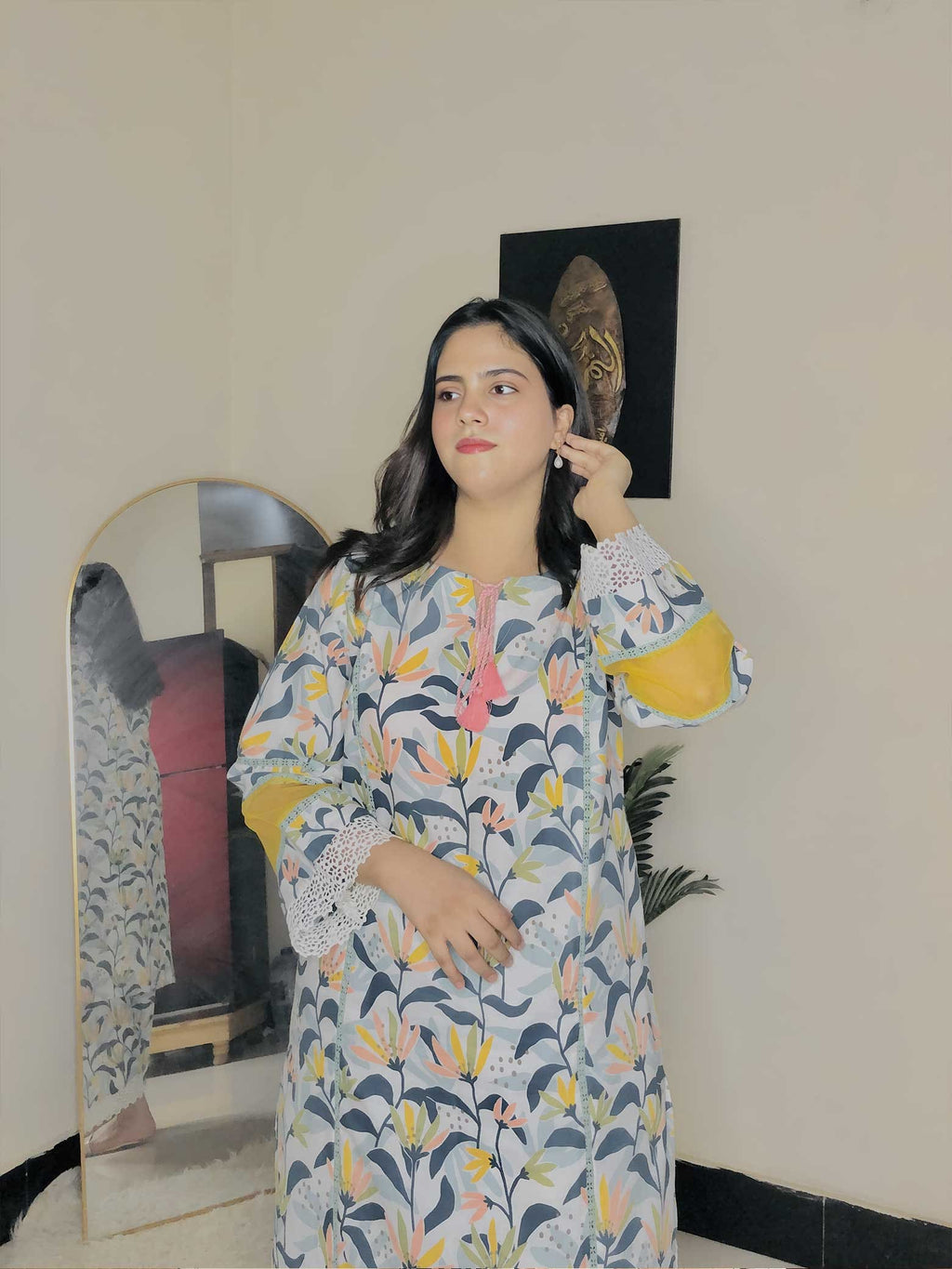 2 Piece Cotton Printed Suit