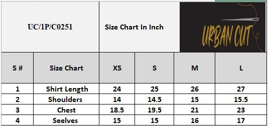 Product Size Chart
