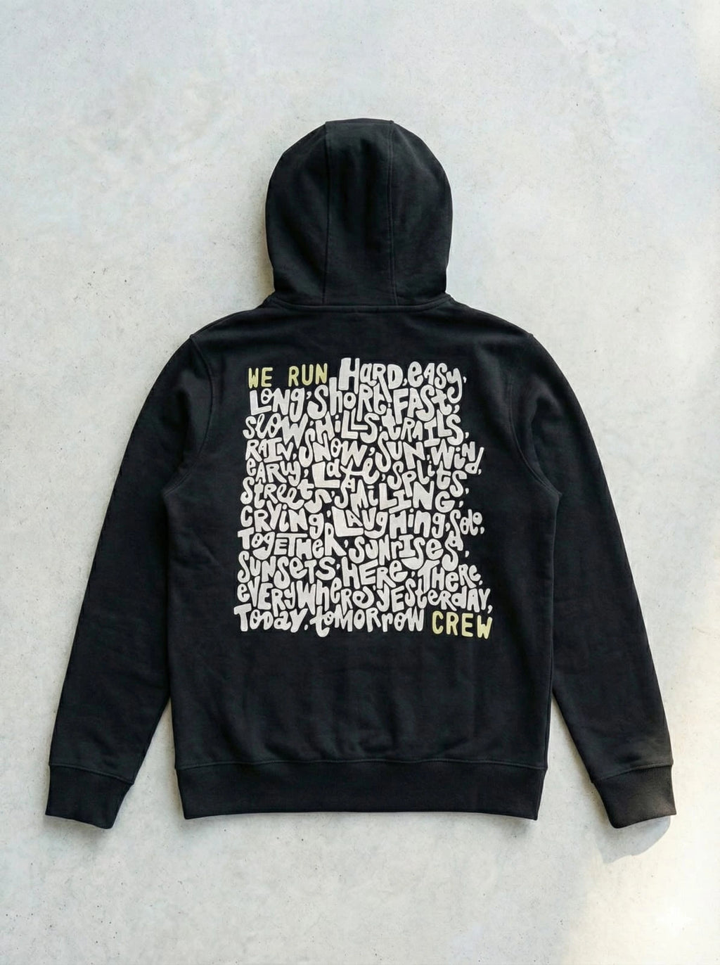 Crew Words Hoodie | Double Layer Cotton