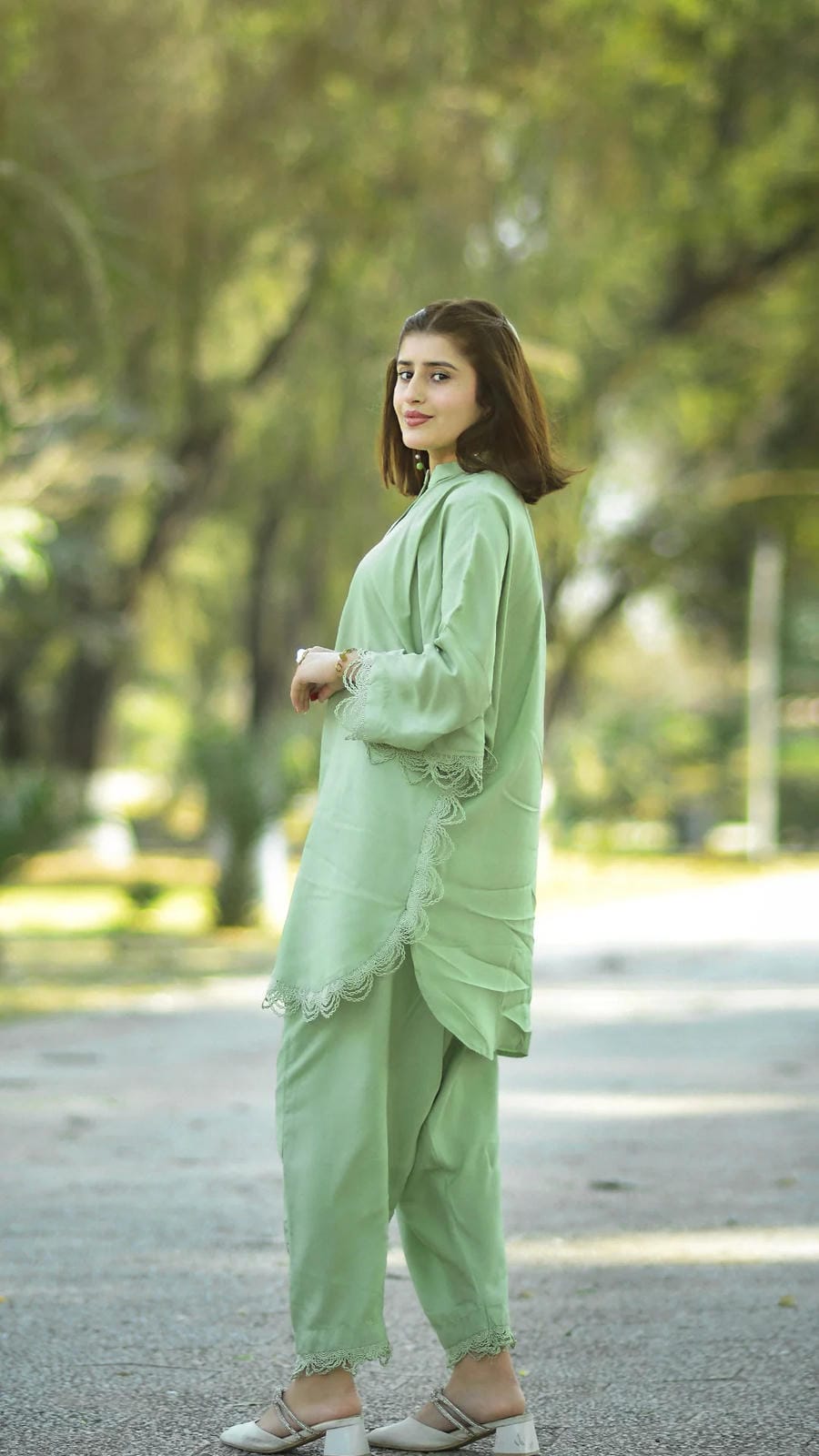 2 Piece Cotton Embellished  Co- Ord Set