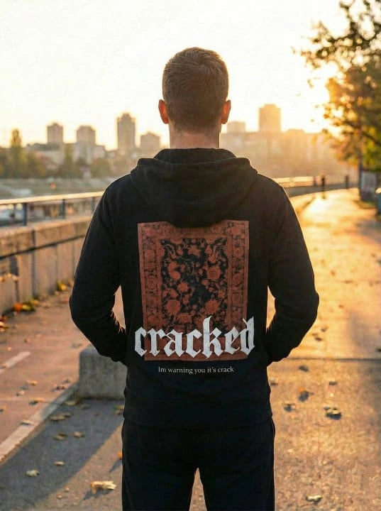 Cracked Art Hoodie | Double Layer Cotton