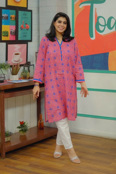 1 Piece Printed  Cotton Stitched Kurta