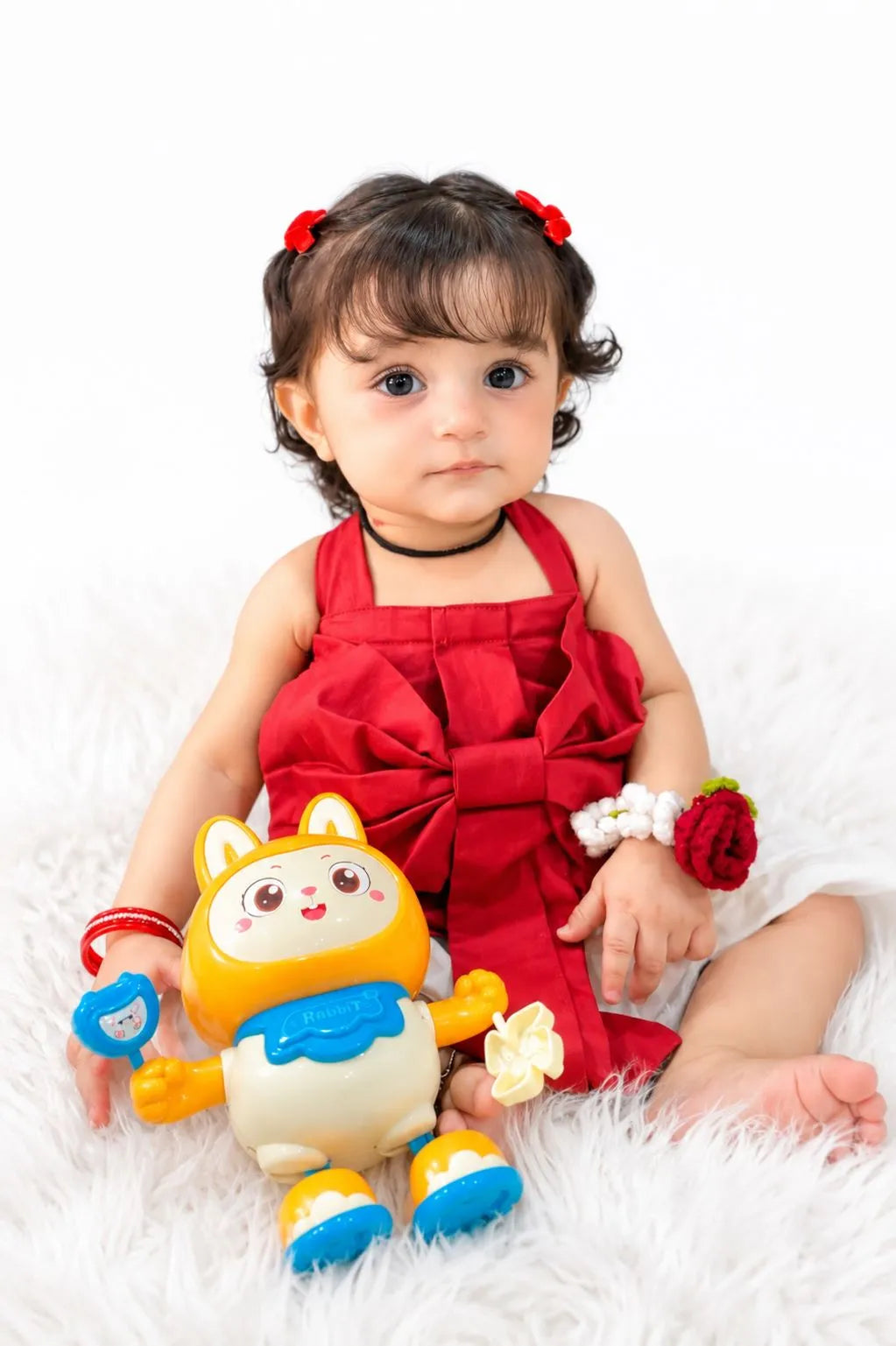 Cotton 2-Piece Bow Outfit