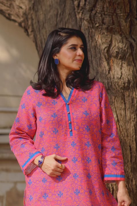 1 Piece Printed  Cotton Stitched Kurta