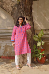 1 Piece Printed  Cotton Stitched Kurta