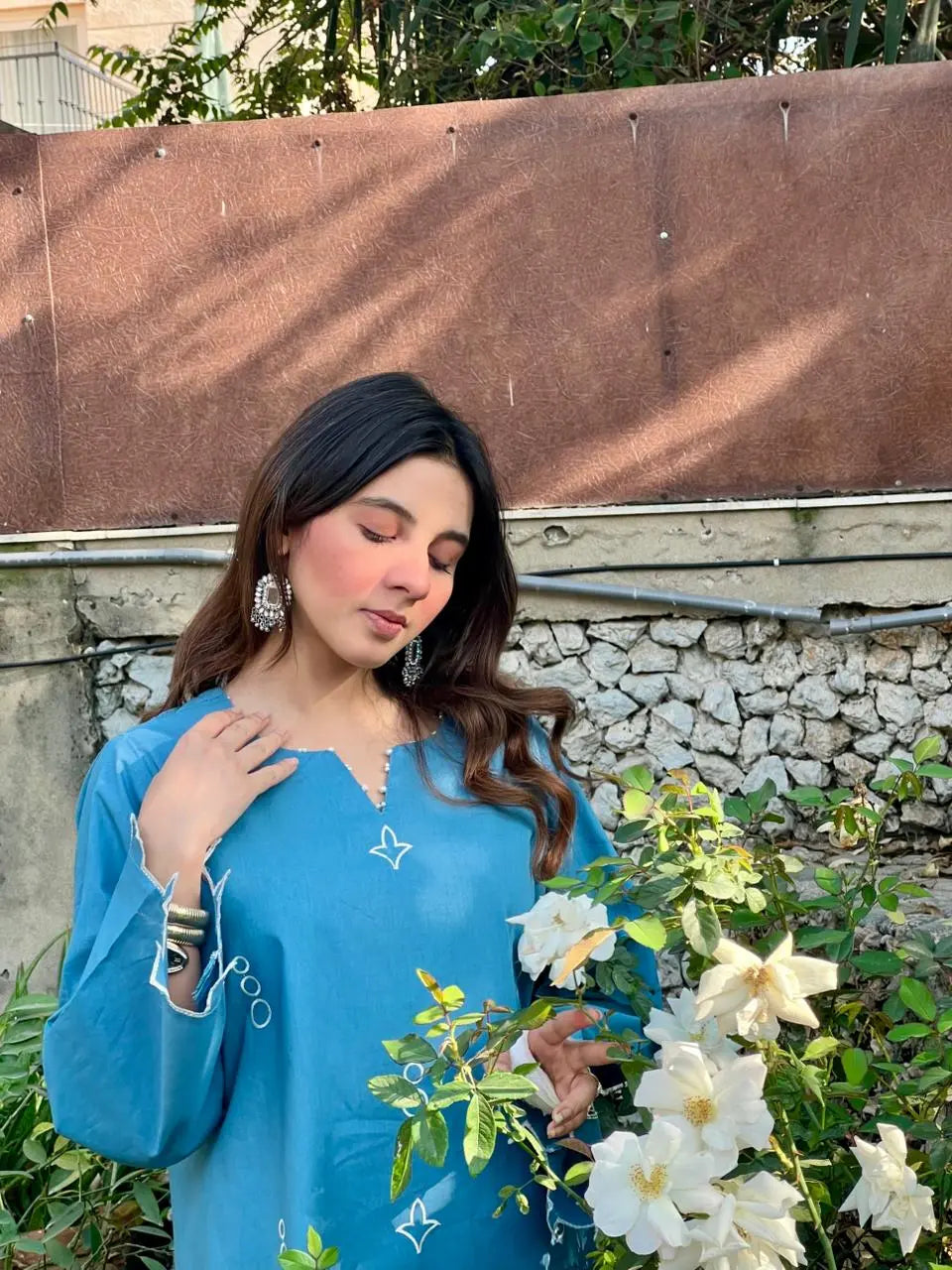 Embroidered Cotton  2-Piece Co-Ord Set