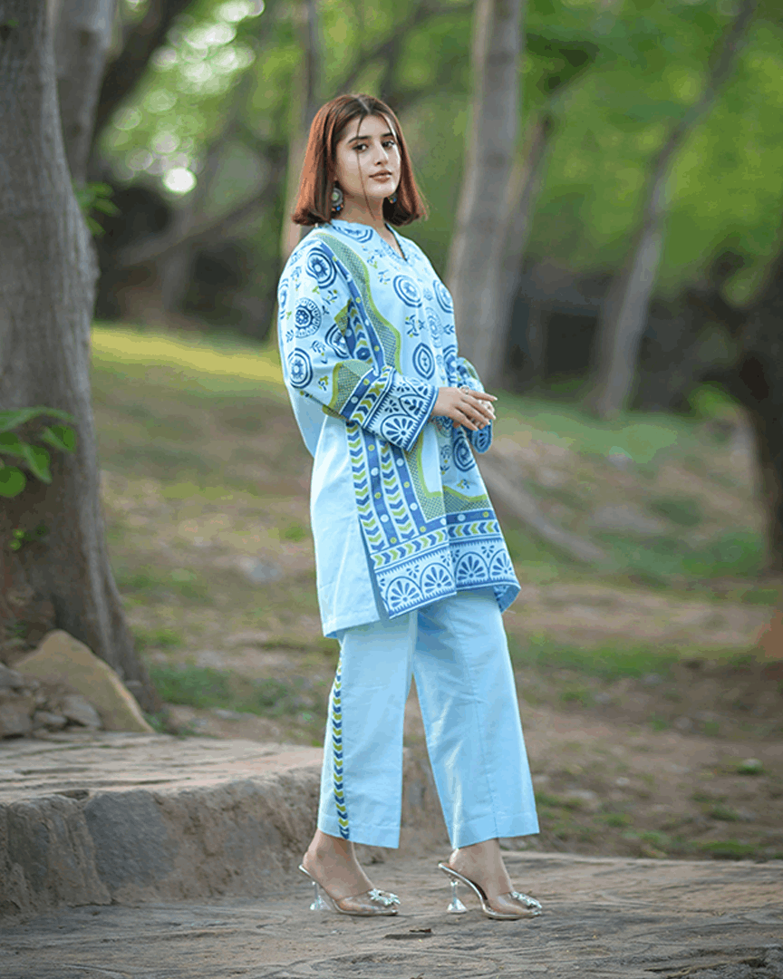 2 Piece Cotton Printed Co- Ord Set