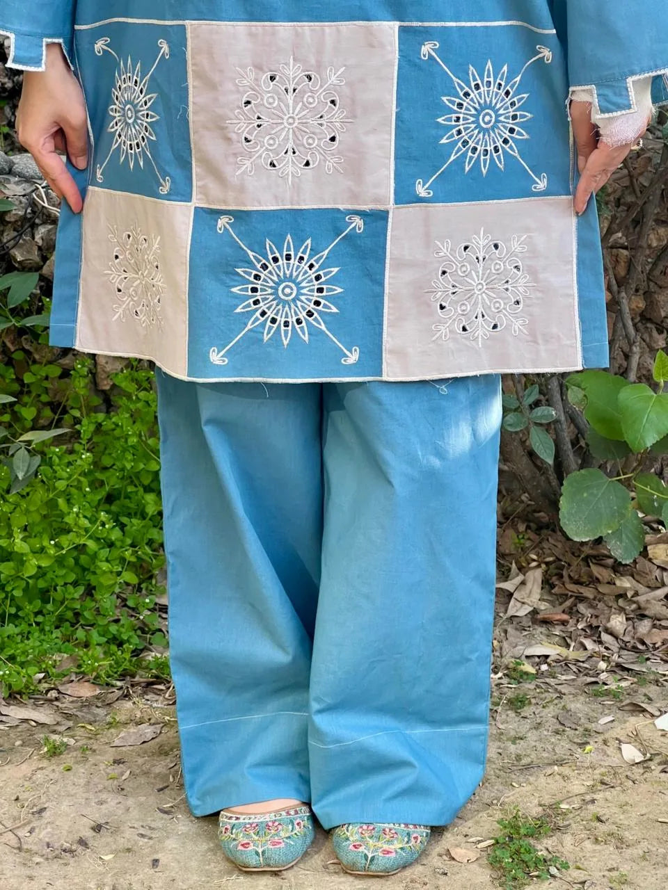 Embroidered Cotton  2-Piece Co-Ord Set