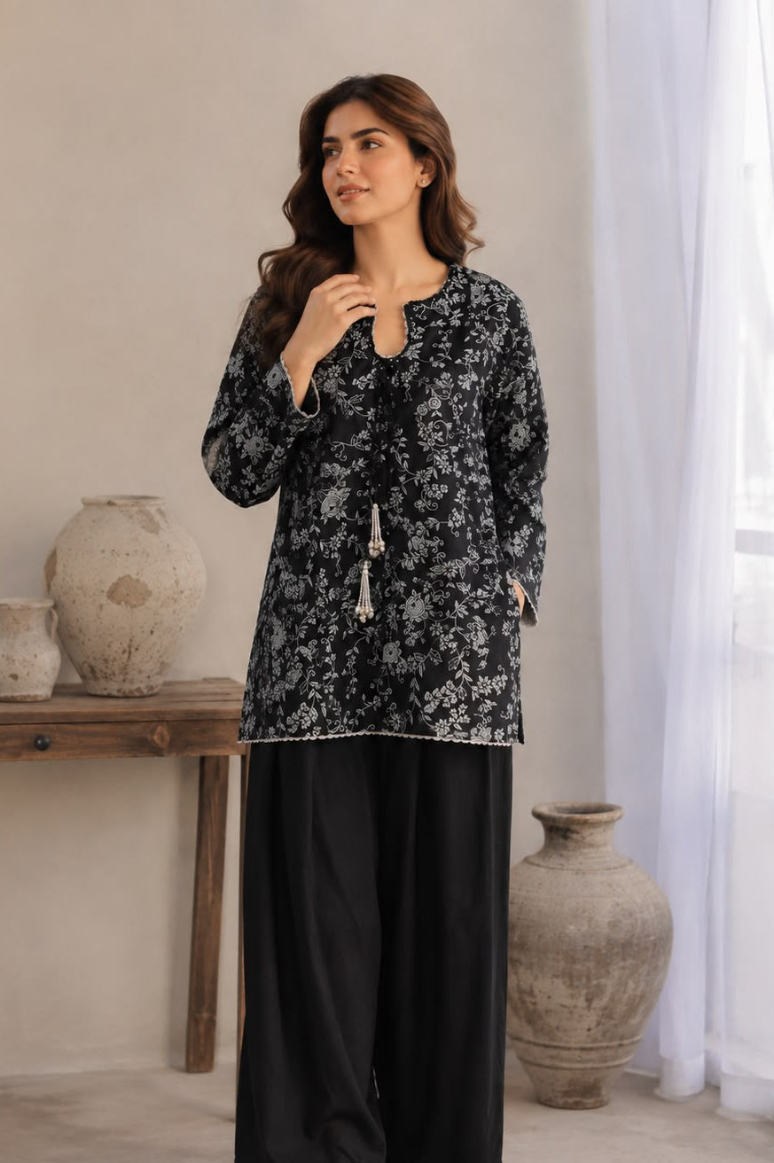 Premium Cotton Embellished Printed Shirt