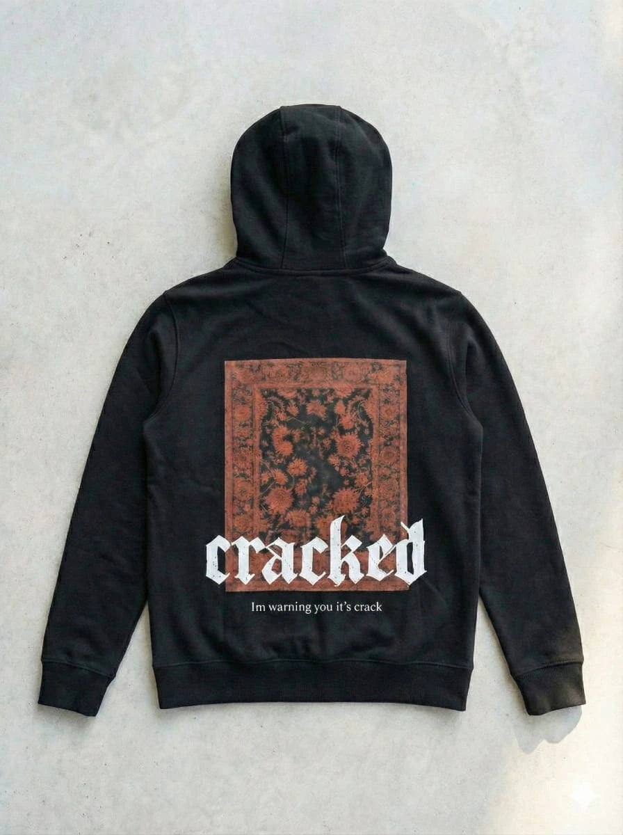 Cracked Art Hoodie | Double Layer Cotton