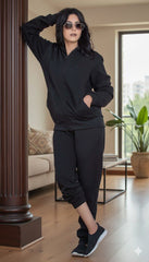 Comfy Zipper Hoodie black 1 piece