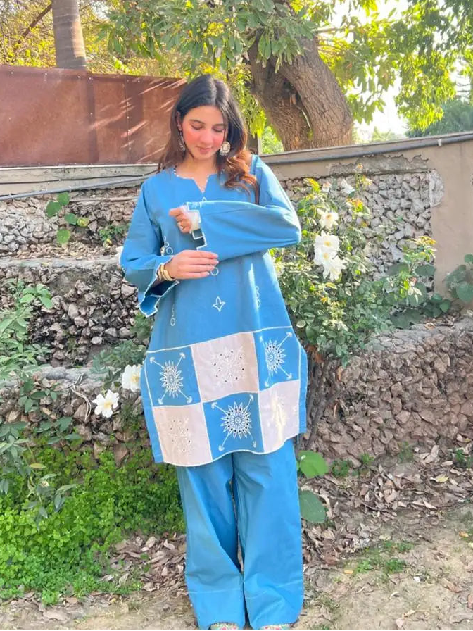 Embroidered Cotton  2-Piece Co-Ord Set